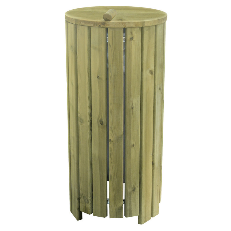 poubelle extérieure bois
